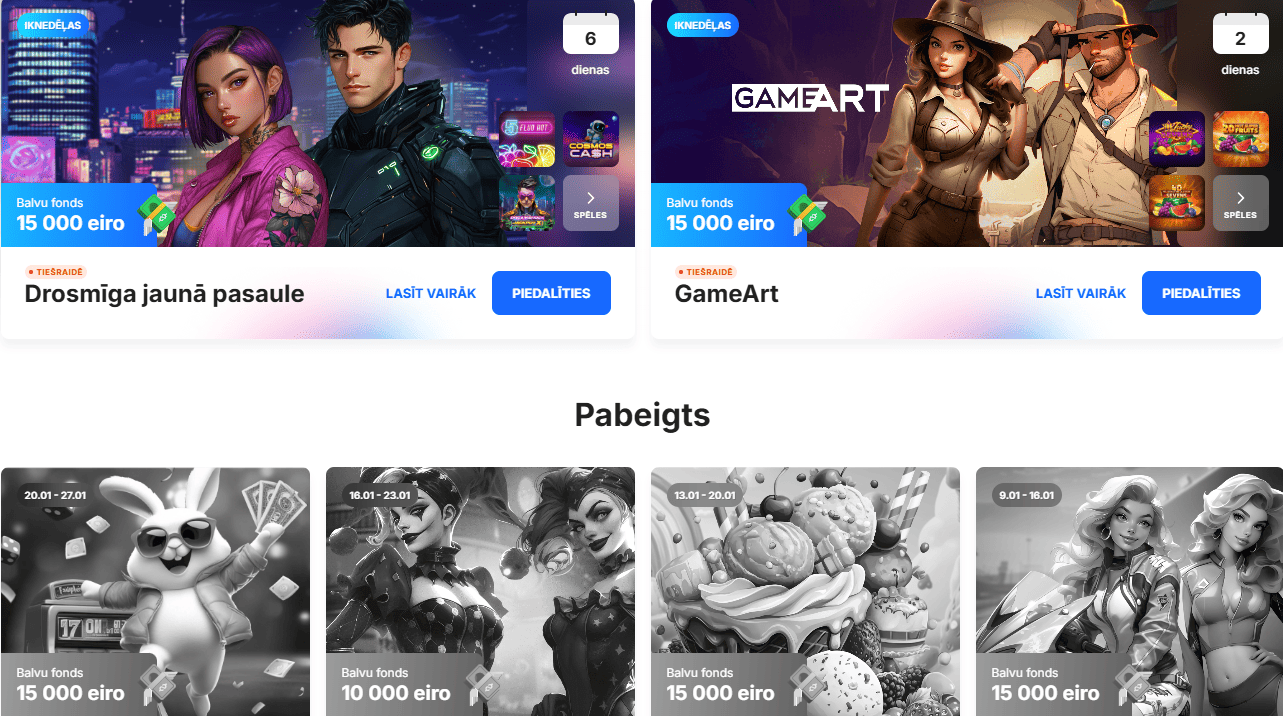 Ice Casino turniru speles