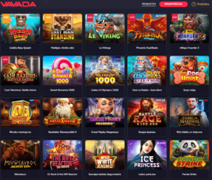 Vavada kazino spēles
