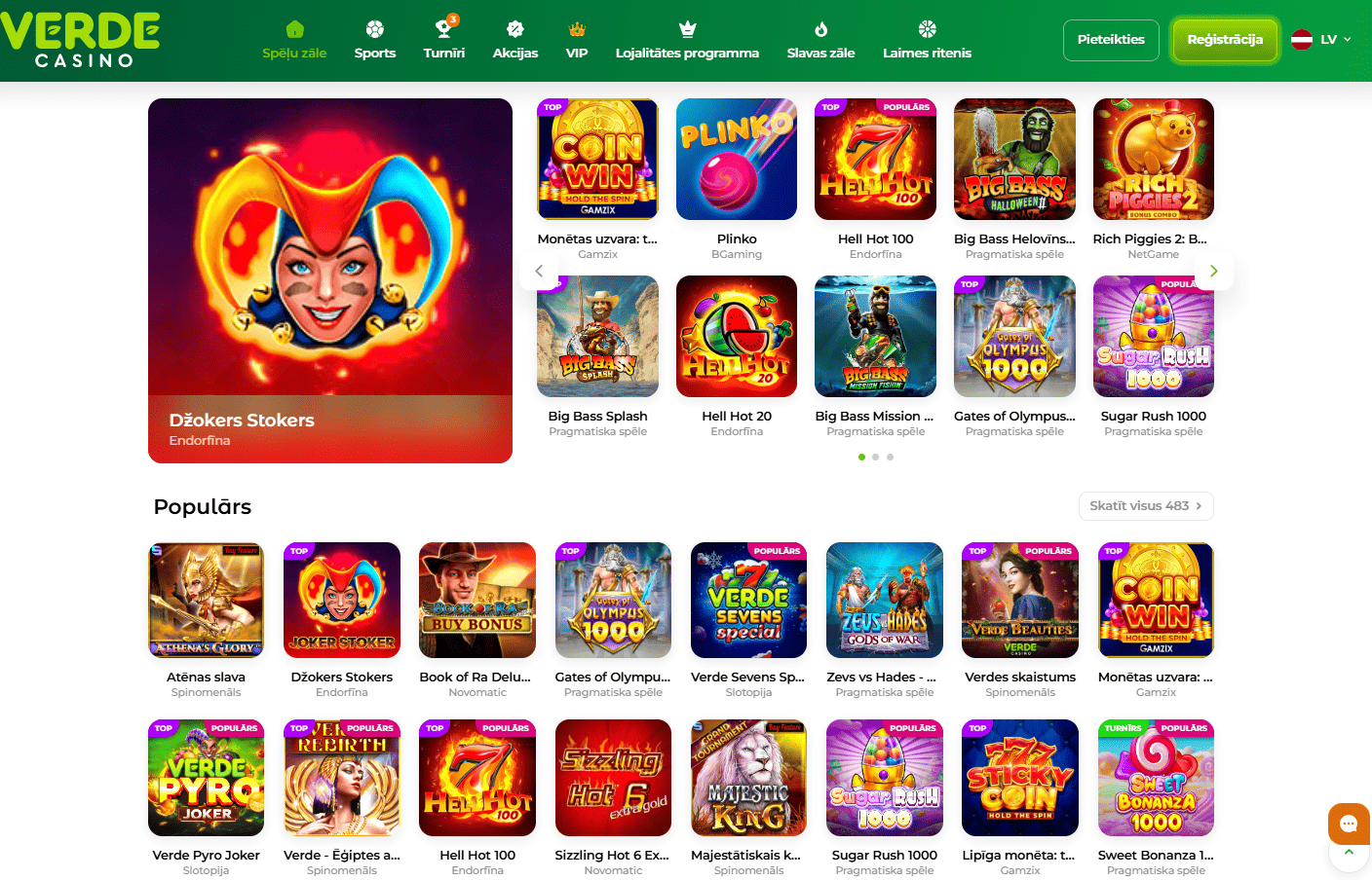 Verde kazino spēles